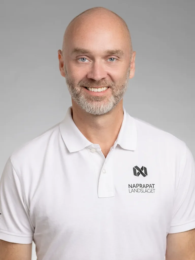 Bilden föreställer naprapaten Jonas Wirström på Naprapatlandslaget Kungsholmsgatan